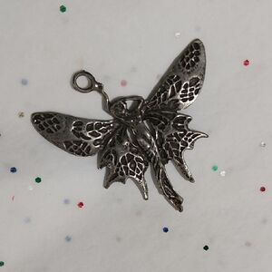 Vintage Silvertone Fairy Pendant